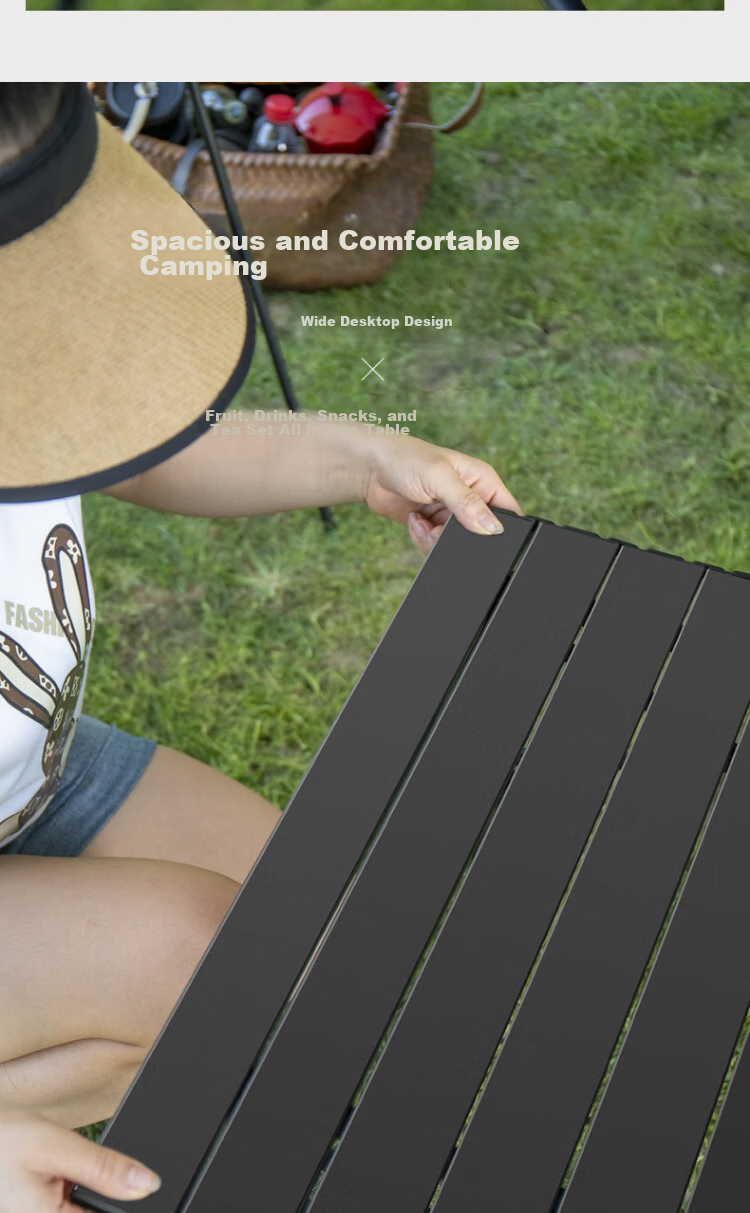 Shunyou Outdoor Folding Table Portable Picnic Table Egg Roll Table Camping Chair Camping Equipment Medium SY-0149 4
