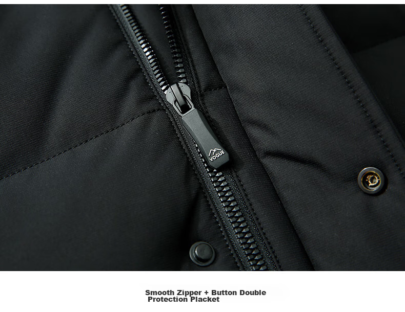 SNOWFLYING Men's Short down Jacket with Detachable Hood, Thickened Warm Casual Business Autumn And Winter Coat Menswear 185 18