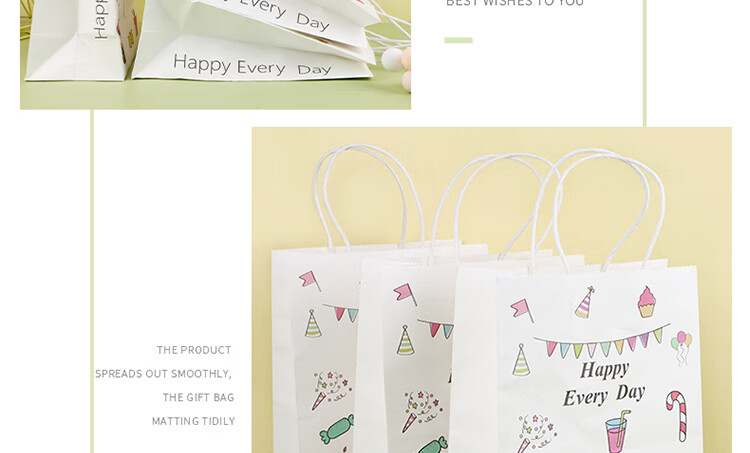 Jidukongjian Gift Bags for Mid-Autumn Festival Gifts, Birthday Presents, And Party Favors, Packaging Handbags, Kraft Paper Bags, 10 Pieces 22