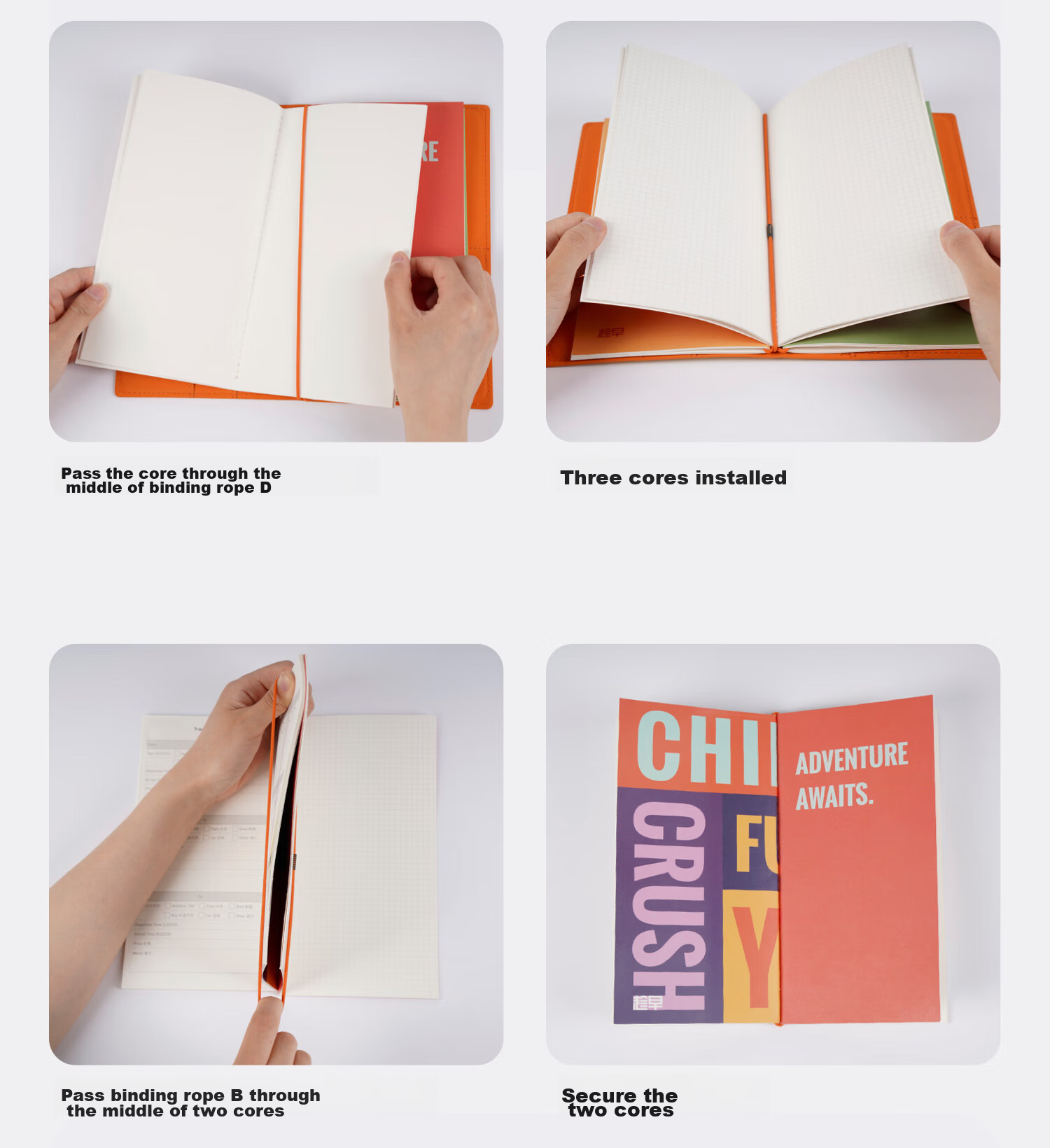 Chenzao Travel Guide with Detachable Replaceable Dot Matrix Core, 60 Pages 18