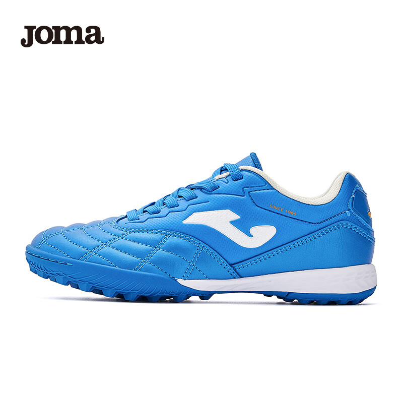 JOMA Soccer Shoes for Children, TF Turf Cleats for Boys And Girls, Youth Elementary School Students' Non-Slip Wear-Resistant Football Training Shoes, Blue And White, Size 38