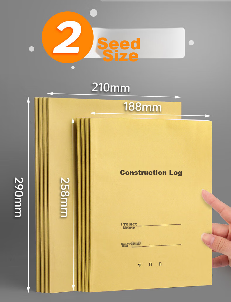 DiLe Premium Series, 16K Customized Safety Log Notebook for Construction Supervision And Safety Recording, Single Book with 38 Pages, 4341 Safety Log 8