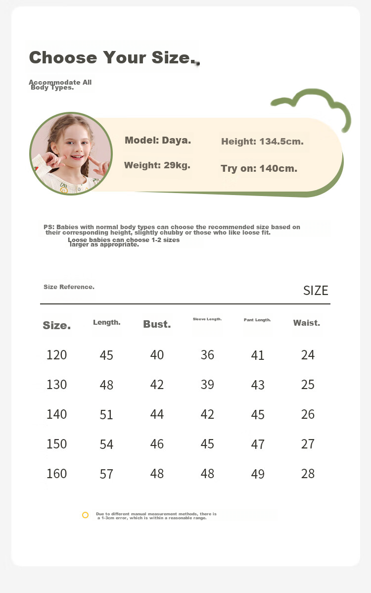 LangSha Children's Pajamas for Girls, Summer Pure Cotton Gauze Sleepwear for Older Children And Teenagers, Home Wear Set with Long Sleeves, Suitable for Outdoor Wear 3