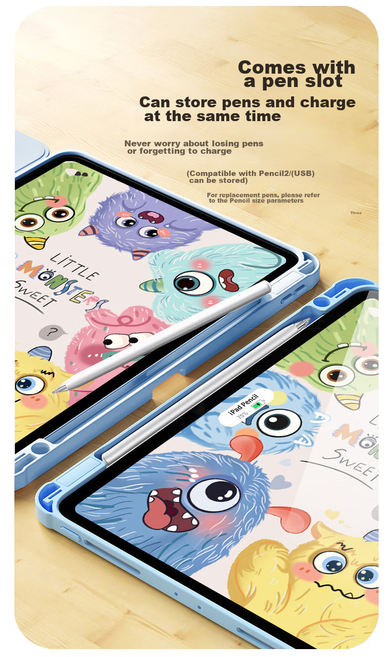 Asiwa IPad Pro 11 Case Compatible with 2025/24 New Models, M5/M4 Chip Universal with Pencil Holder, 11-Inch 360-Degree Rotating, Horizontal And Vertical Positioning, Shockproof And Bend-Resistant 8