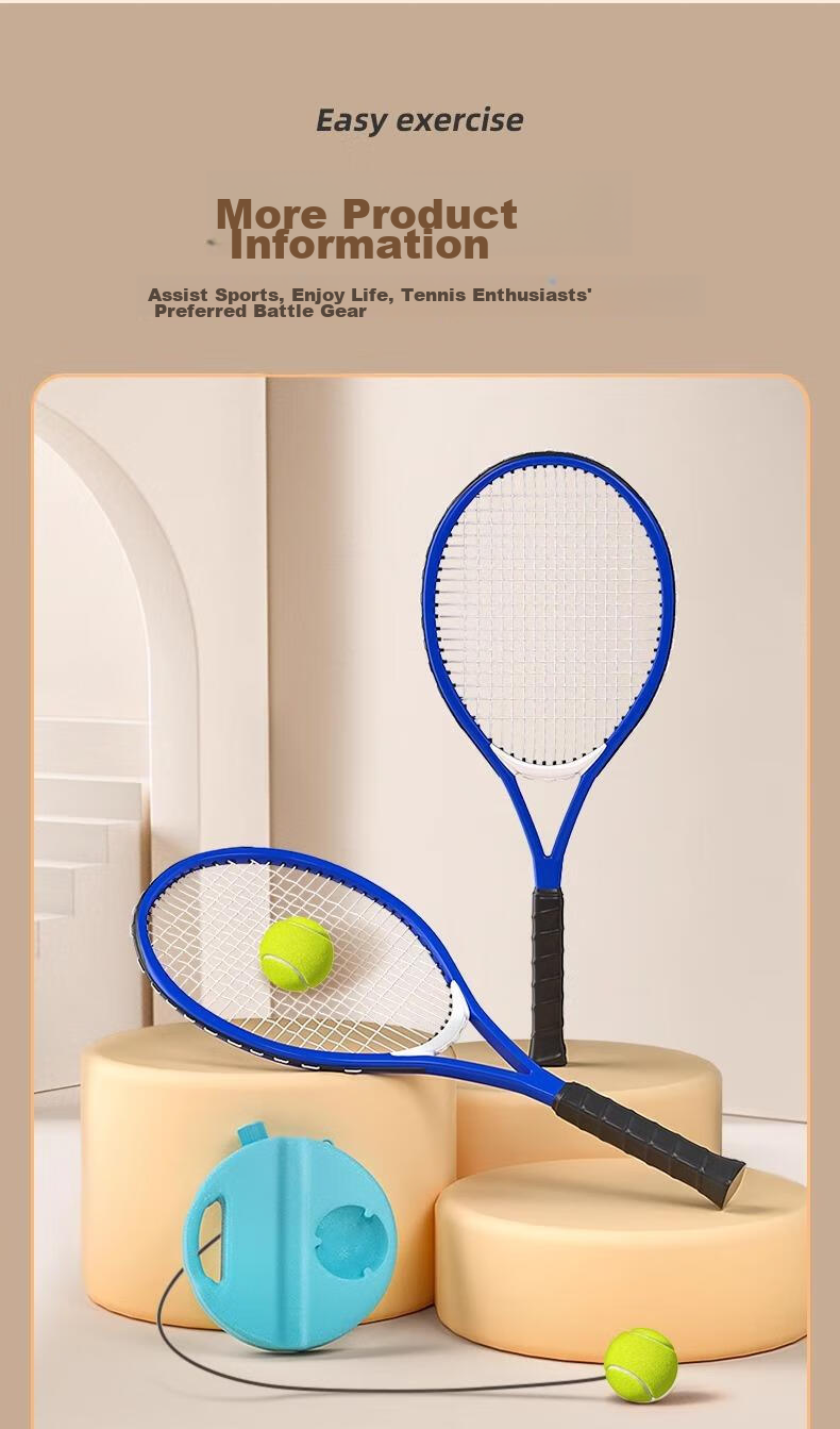 BOSHUJIAN Tennis Rebound Trainer for Parent-Child And Adult Use, Self-Playing Tennis Device, Adult Single Racket 19