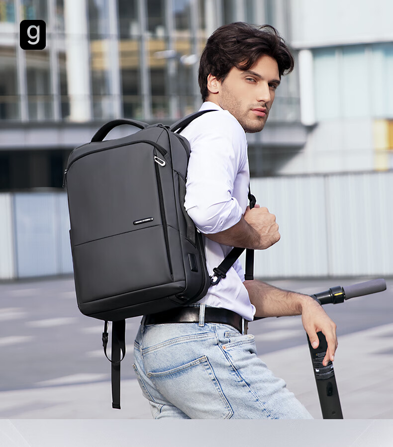 MARK RYDEN Backpack for Men, Multifunctional Briefcase, Business Casual Travel Bag MR9533 Graphite Gray Upgraded Versio 1