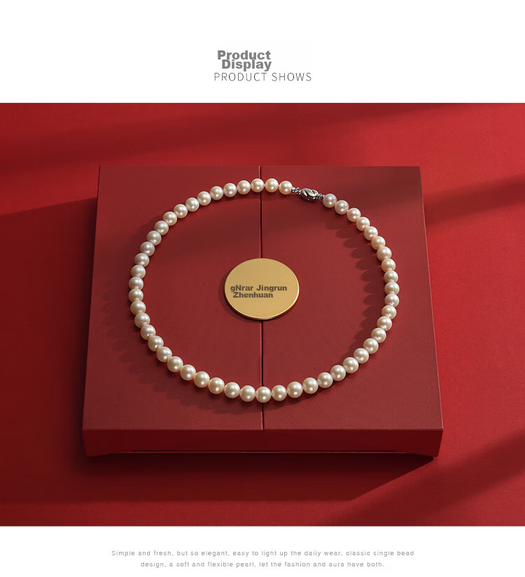 Jingrun Pearl Necklace for Women 925 Silver Freshwater Pearl Necklace Youthful Jewelry Practical Birthday Gift for Girlfriend 4