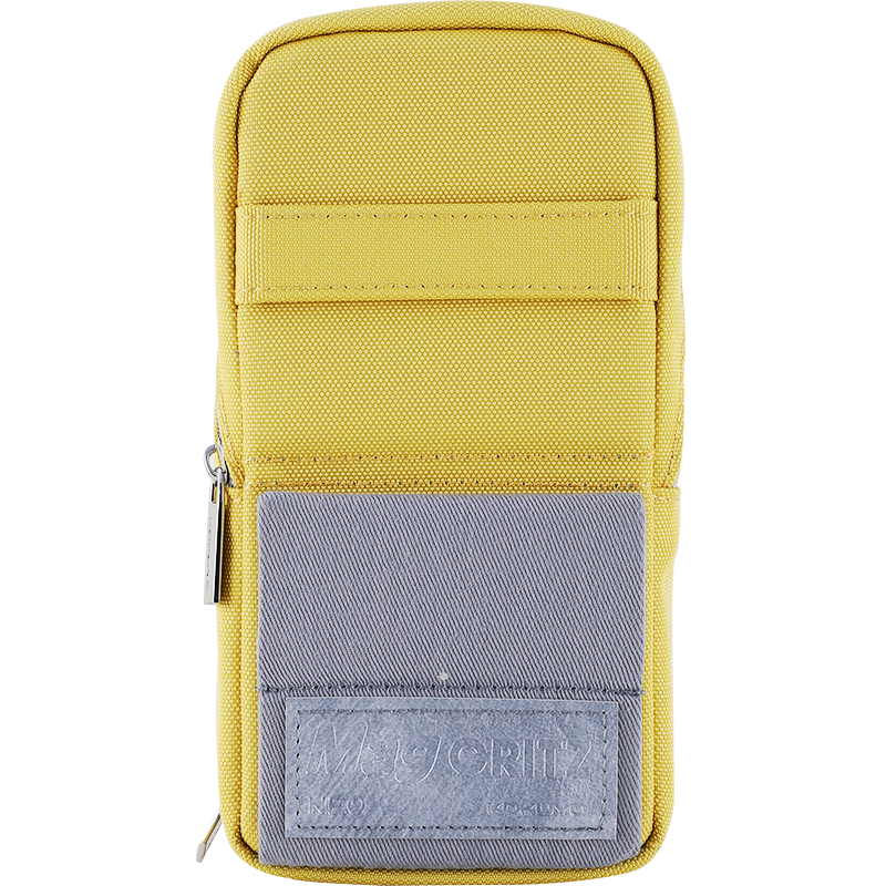 KOKUYO Pencil Case, Standing Pencil Box, Student Stationery, Large Capacity, Multifunctional Storage Bag, High Aesthetic Value, Creative Polyester Pencil Case, Yellow, 1 Piece, WSG-PC173Y