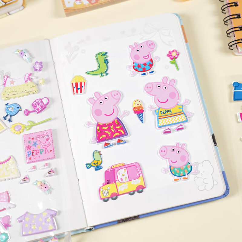 Danmiqi Peppa Pig Children's 3D Cartoon Stickers, Foam Stickers, Reward Stickers for Boys And Girls, Decorative Stickers, Toy Gift