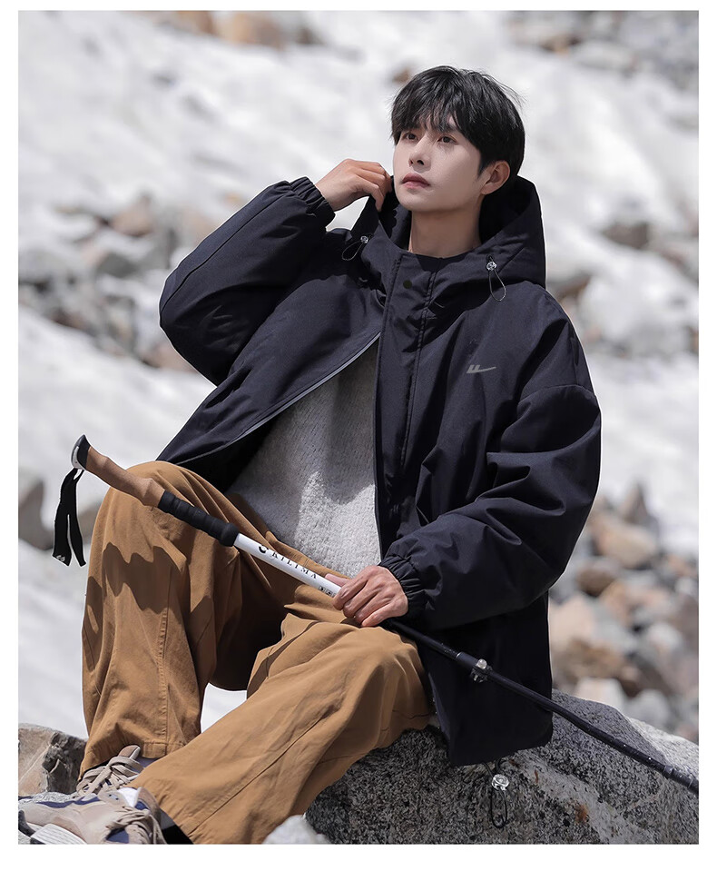 Huili Men's Outdoor Sports Jacket, Single-Layer Triple-Protection Hard Shell Mountaineering Coat, Windproof Jacket for Me 18