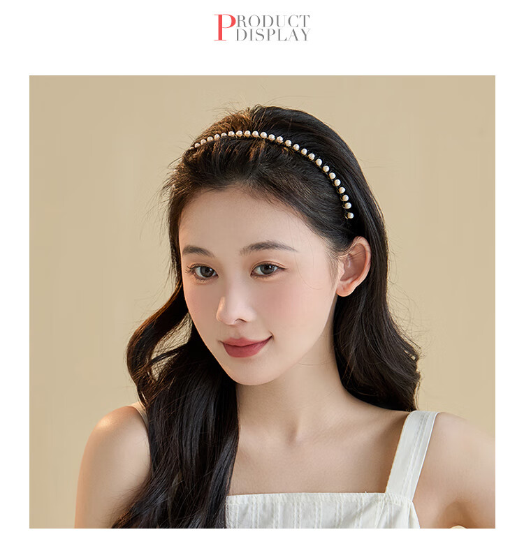 CHIMERA Freshwater Pearl Headband Hairpin for Women, French-Style Bangs Hairband, High-End Hair Accessory, Mid-Autumn Festival Gift 6