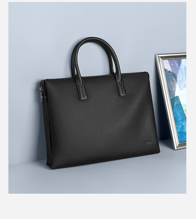 Goldlion Business Briefcase, Handbag, Fashionable Men's Bag, Large Capacity Laptop Bag, Birthday Gift 7