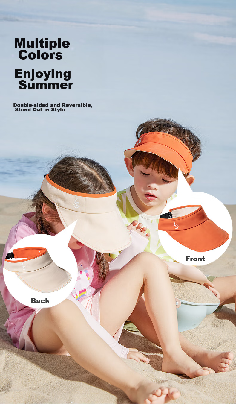 LUSN Kids Sun Protection Hat Baby Boys Girls Sunshade Cap Infant Sun Hat Baby Open-Top Duckbill Cap 8