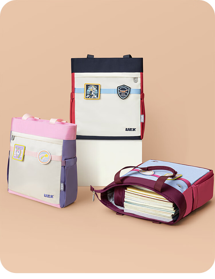 UEK Elementary Student Tutoring Bag Portable Kids Handbag Cute Study Bag Crossbody Art Bag Princess Pink 11