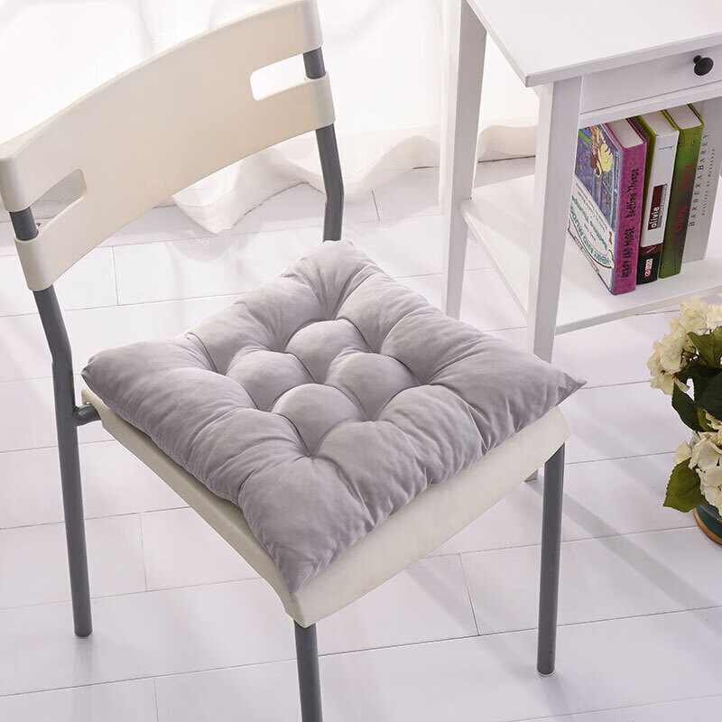 Gongxun Thickened Fabric Seat Cushion, Breathable Chair Pad, Non-Slip Chair Cushion, Student Chair Pad, Butt Cushion, Winter Office Long-Sitting Random Color