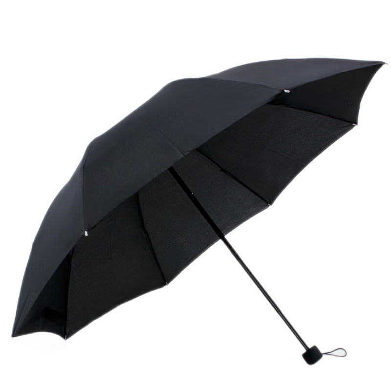Maoli Umbrella for Rain And Sun, Black Gel UV Protection, Reinforced Windproof, Impact-Resistant Fabric, Folding Umbrella with 8 Ribs