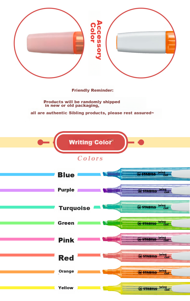 STABILO Leiku Highlighter, Candy-Colored Planner Pen, Fresh And Simple Student Office Marker, 275/51 (Turquoise) 3
