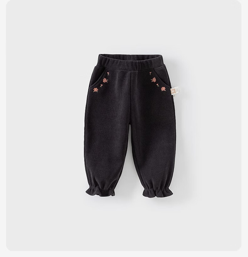DAVE & BELLA Girls' Winter Chenille Fleece-lined Casual Jogger Pants 4