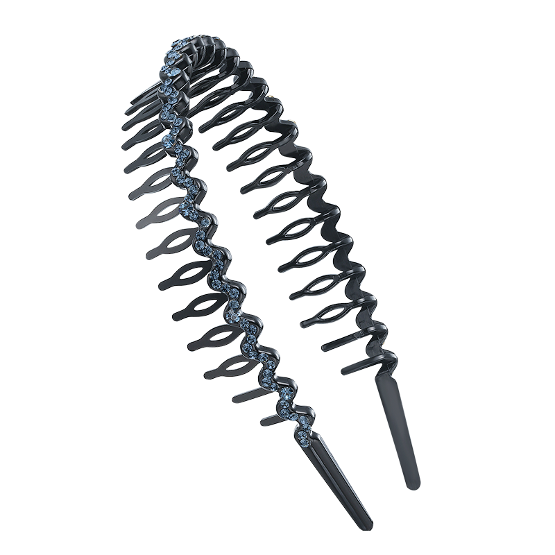 CHIMERA Elegant Rhinestone Headband, Simple Long-Toothed Wavy Hair Clip for Face Washing And Styling, Mid-Autumn Festival Gift