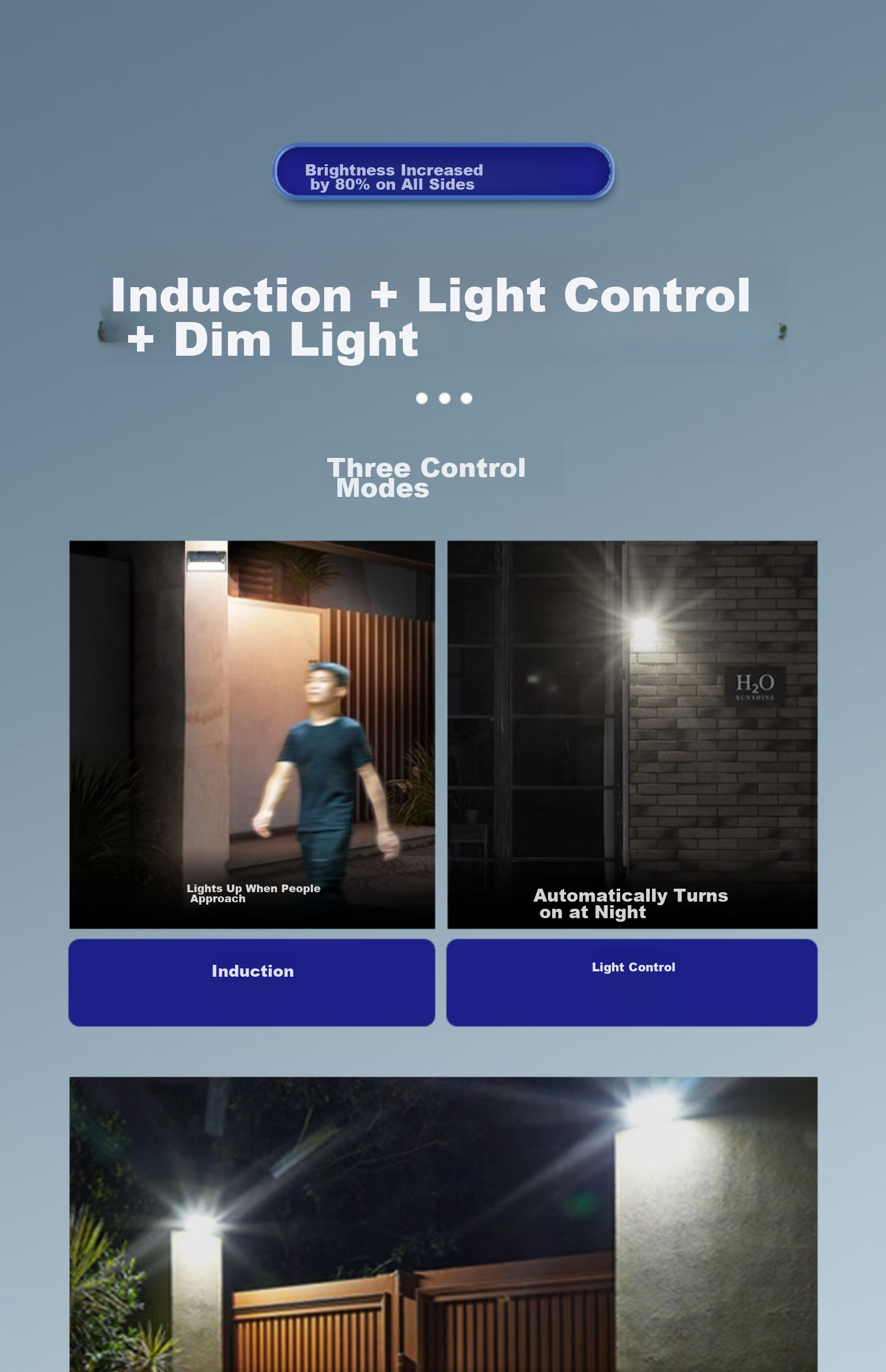 Heart Lock Solar Garden Light, Outdoor Ultra-Bright Motion Sensor Light, Waterproof Floodlight Wall Lamp for Home And Outdoor Use 7