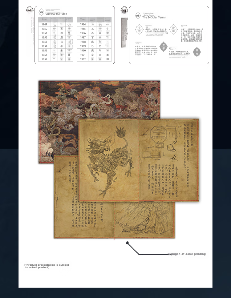Kinbor × Grave Robbers' Chronicles Journal Birthday Gift Box Stationery Set (Leather Cover Journal with Index Tabs, Adhesive Tape, Kraft Paper Notebook), Qing Tong Men Hou DTB6567, Gift-Giving Item 11