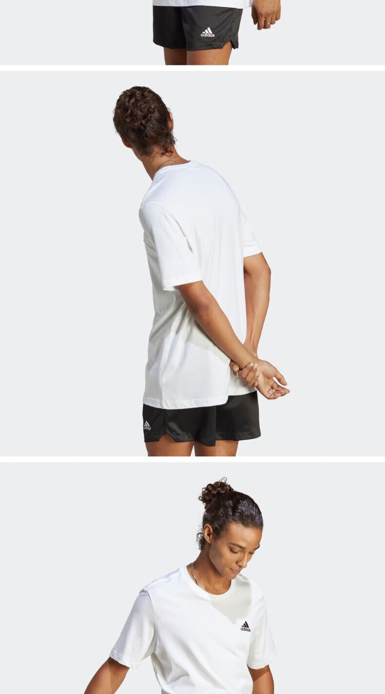 Adidas Men's Pure Cotton Casual Round Neck Short-Sleeve Sports T-Shirt IC9282, Black, A/XL Size 5