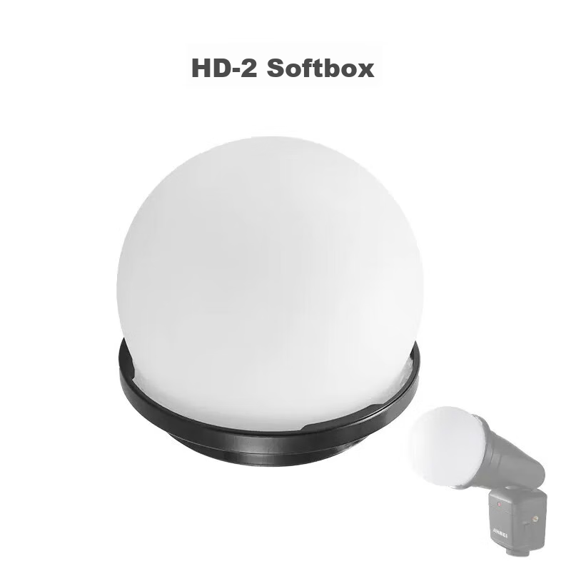 JINBEI Accessory Kit Adapter Ring for HD-2MAX/PRO/HD-1 Set-Top Flasher, HD-2 Soft Light Ball [Suitable for HD-2MAX/HD 2