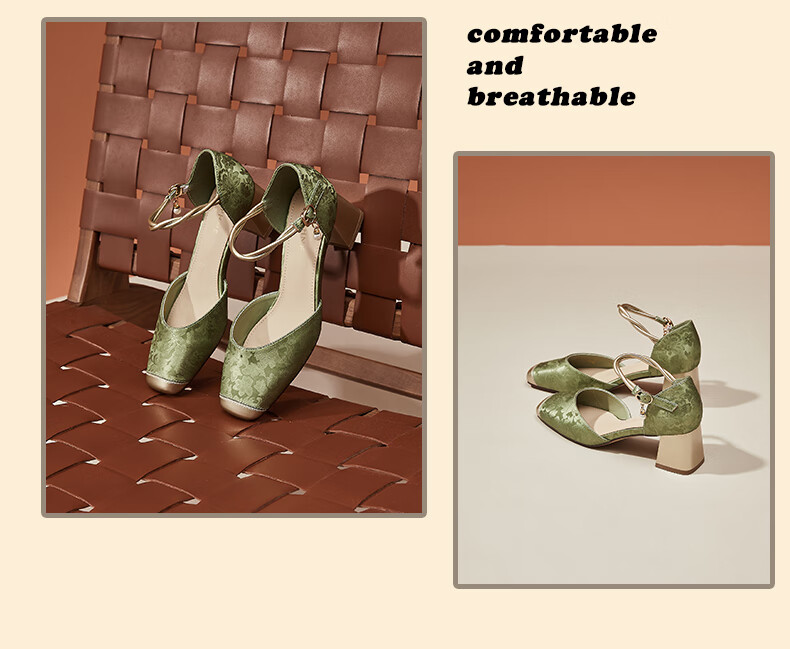 DAPHNE Hollow-Out Ankle Strap Sandals for Women, Chinese Style with Skirt, Elegant Versatile Women's Shoes, Beige, Size 38 16