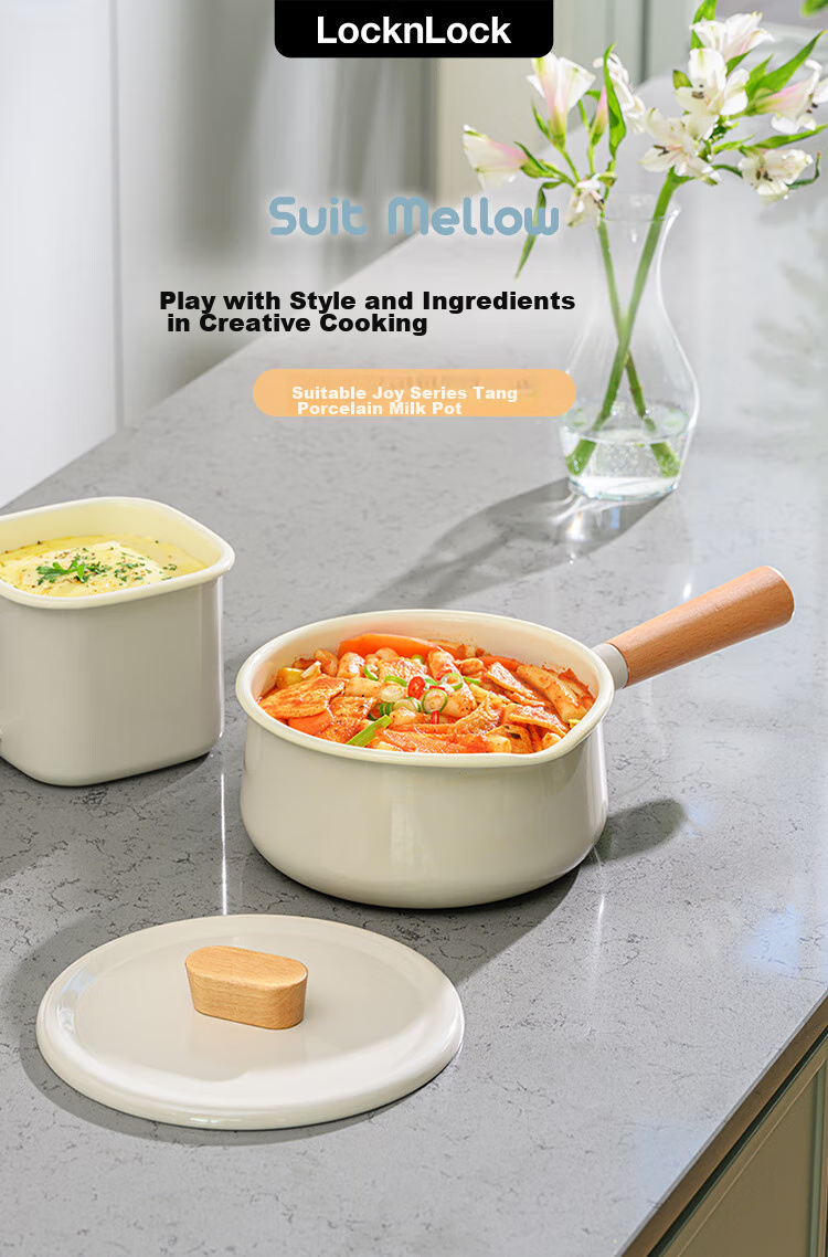 LOCK&LOCK Milk Pot for Induction Cooker And Gas Stove, Baby Food Pot, Hot Milk And Noodle Cooking Pot, Small Milk Pot, 18CM 1