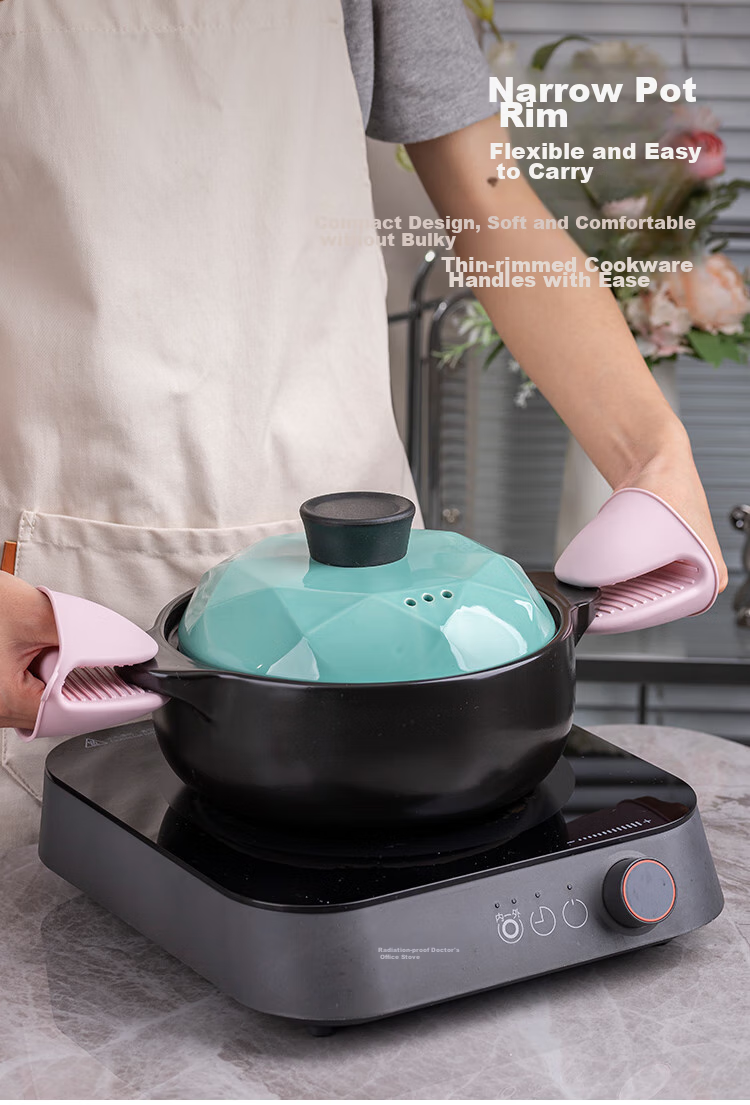 Banwushenghuo Heat-Resistant Silicone Gloves, Household Plate Lifter, High-Temperature Oven Bowl Grabber, Non-Slip Microwave Oven Gloves 10