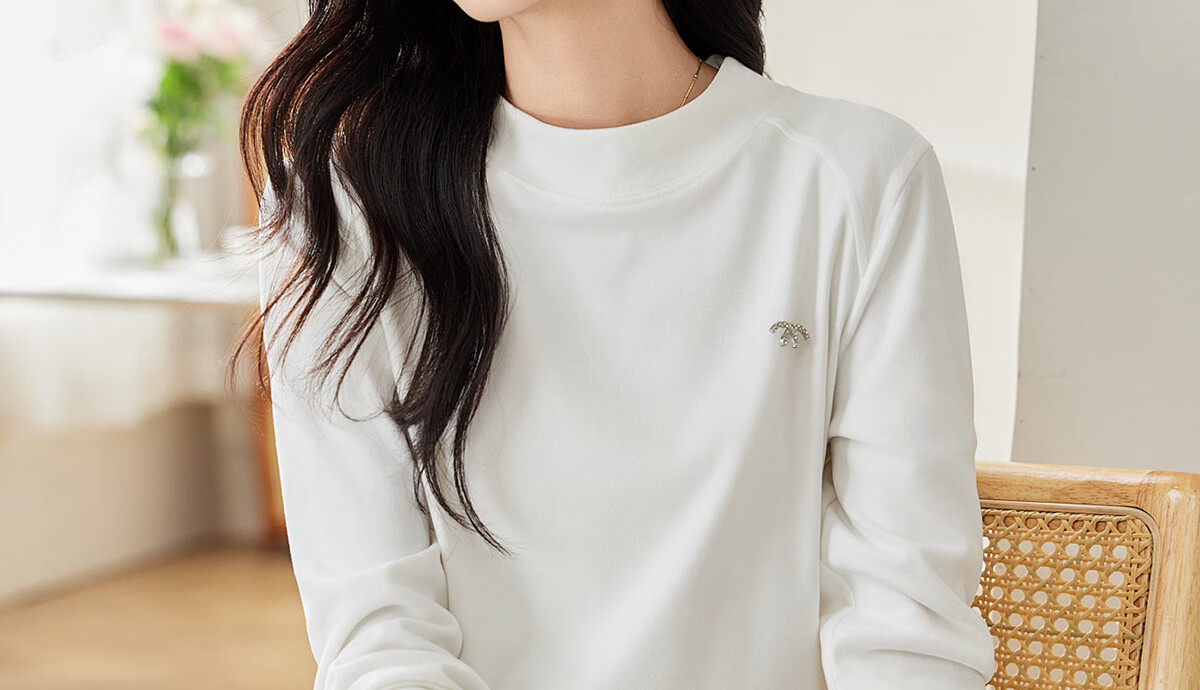 PinCai Long-Sleeve T-Shirt for Women, Autumn Fashion Inner Layer Top, Raglan Sleeve Slim-Fit Base Layer T-Shirt P143T2008 5