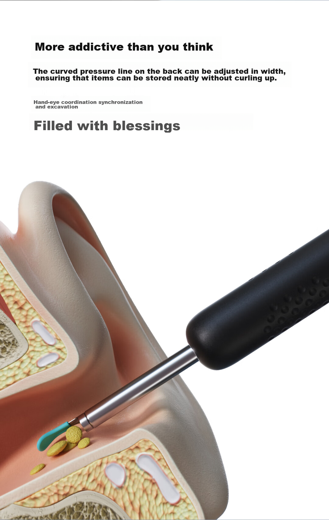 Bebird Visual Ear Pick, Ear Spoon, Ear Cleaning Stick, Hummingbird Ear Cleaning Tool, High-Definition Endoscope, K3 Pro Black 10