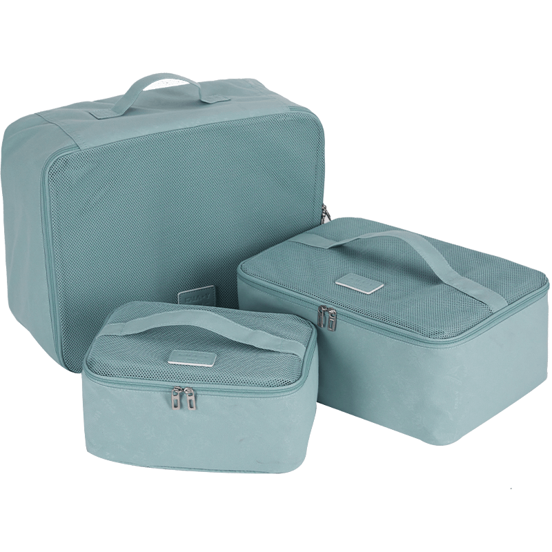 KALA·Y Travel Storage Bag, 21.6L Three-Piece Set, Luggage Bag, Large Capacity Travel Bag, CX0619 Yachuan Blue