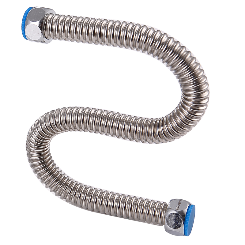 Larsd 60cm Corrugated Pipe, Hot Water Heater 1/2 Inch Inlet Pipe, 304 Stainless Steel Wall-Mounted Boiler Water Heater Inlet Pipe BW806