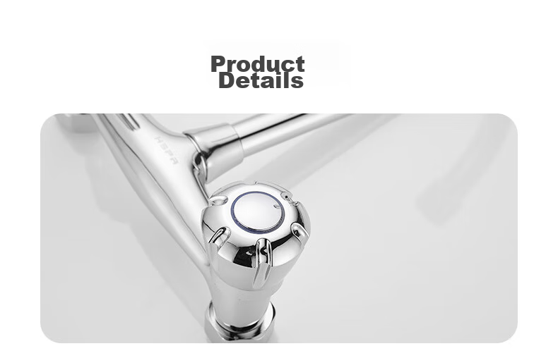 HSPA Kitchen Wall-Mounted Faucet, All-Copper Body, Double Hot And Cold Handles, Dual Control Sink Faucet HS-5017 16