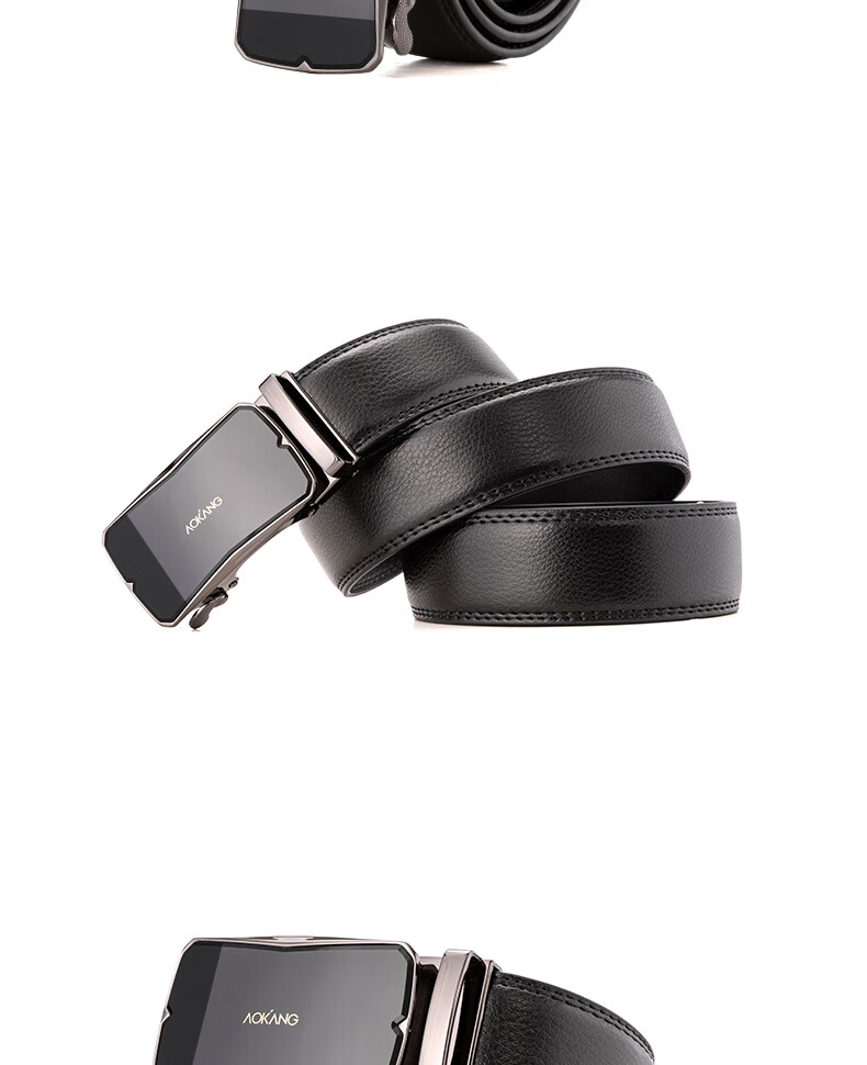 Aokang Men's Leather Belt, Business Automatic Buckle Waistband, Birthday Gift for Husband 11
