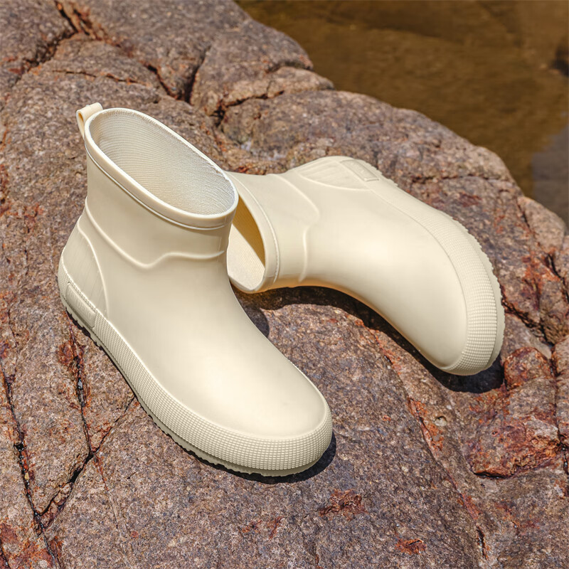 Женские модные резиновые сапоги FOOTOPPO, водонепроницаемые, короткие, средней длины, нескользящие, для взрослых и девушек