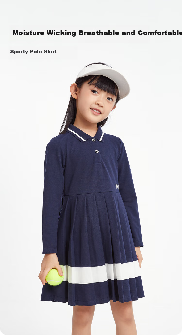 Annil Girls' Long-Sleeve Dress, New Autumn 2024 Style, Crystal Pink, Size 130 1