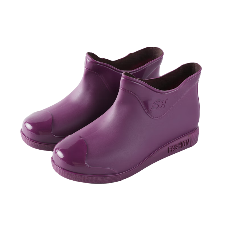FOOTOPPO Women's Short Rain Boots, Water Shoes, Waterproof Boots, Rubber Shoes, Non-Slip Overshoes, Adult Rain Boots for Wome