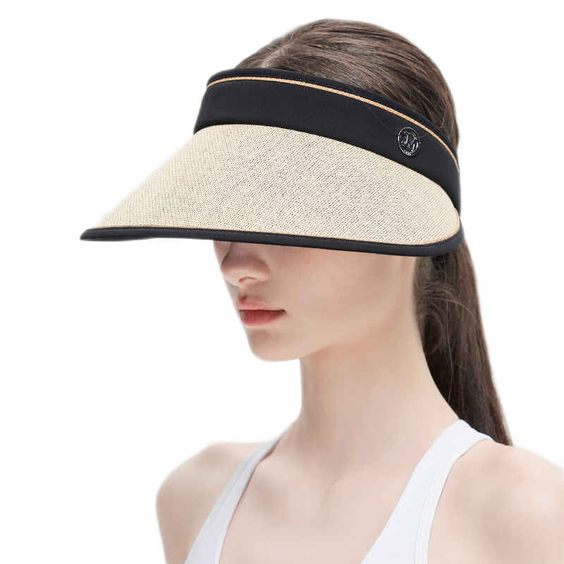 JIUMU Sun Protection Hat for Women, Sun Visor Cap, Sunhat, Open Top Hat, Straw Hat, Cool Hat, Summer Outdoor Face-Covering UV Protection Hat for Wome