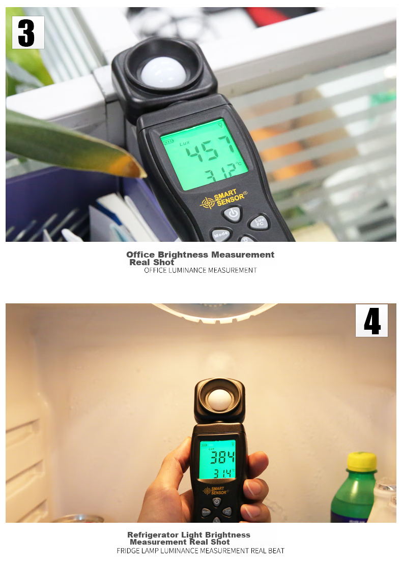 Xima AS803 Illuminance Meter, Brightness Detector, Light Intensity Tester, High-Precision Photometer 10