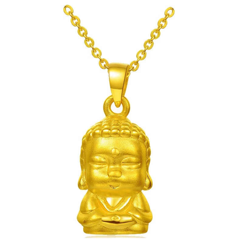 金九源珠宝 黄金吊坠 足金999男女款3d硬金如来佛祖黄金吊坠 如来佛金