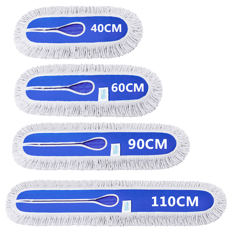 MEIJIARIJI Flat Mop Head, Dust Push Replacement Cloth Head, 110cm One Piece Cotton Thread Canvas, Wet And Dry Dual-Use Absorbent Replacement Cloth