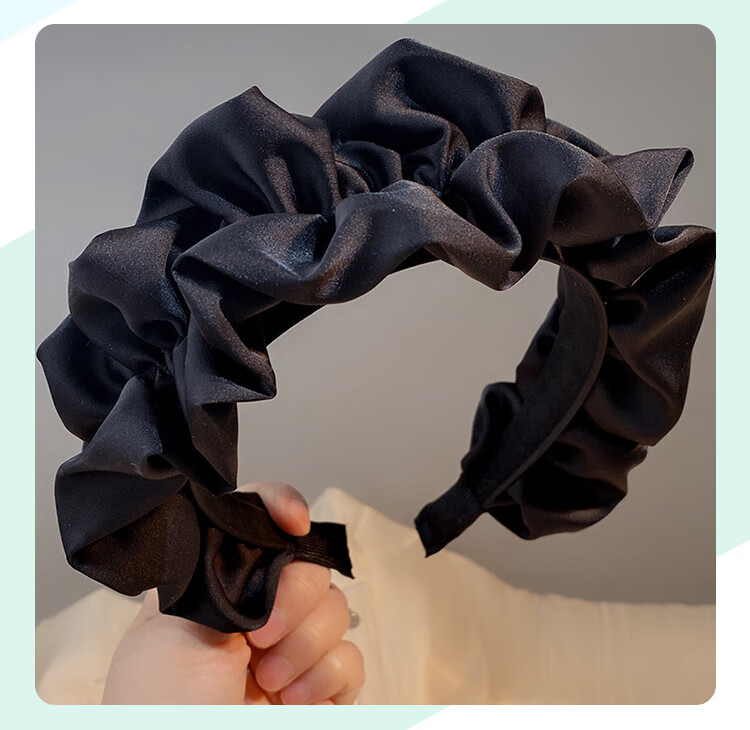 CHIMERA French Vintage Headband with High Crown, Pleated Satin Band for Face-Slimming And Outdoor Wear, Women's Hair Accessory, Mid-Autumn Festival Gift 14