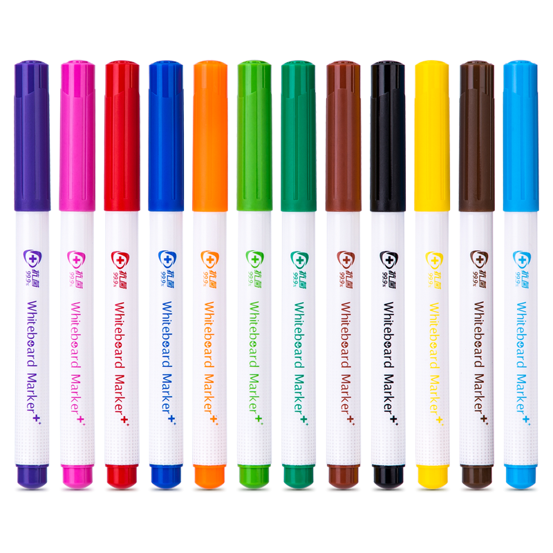 Deli Color Erasable Whiteboard Marker Set, Children's Student Markers, Watercolor Pens, Doodle Drawing Office Meeting Home Teaching, 12 Colors S531, Children's Day Gift