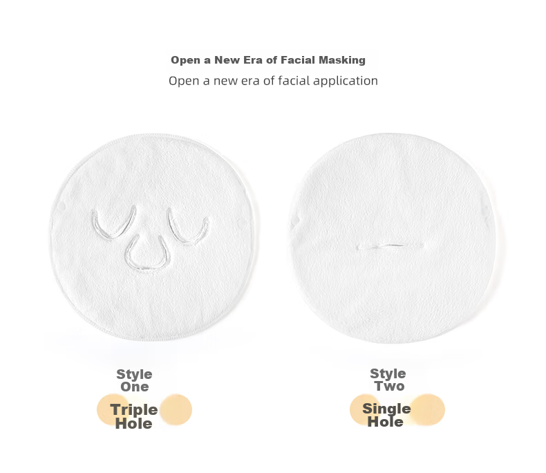 Grace Hot Compress Towel, Three-Hole Cold Compress Face Mask, Beauty Salon Coral Fleece Soft Hydrating [Three-Opening Style] 12