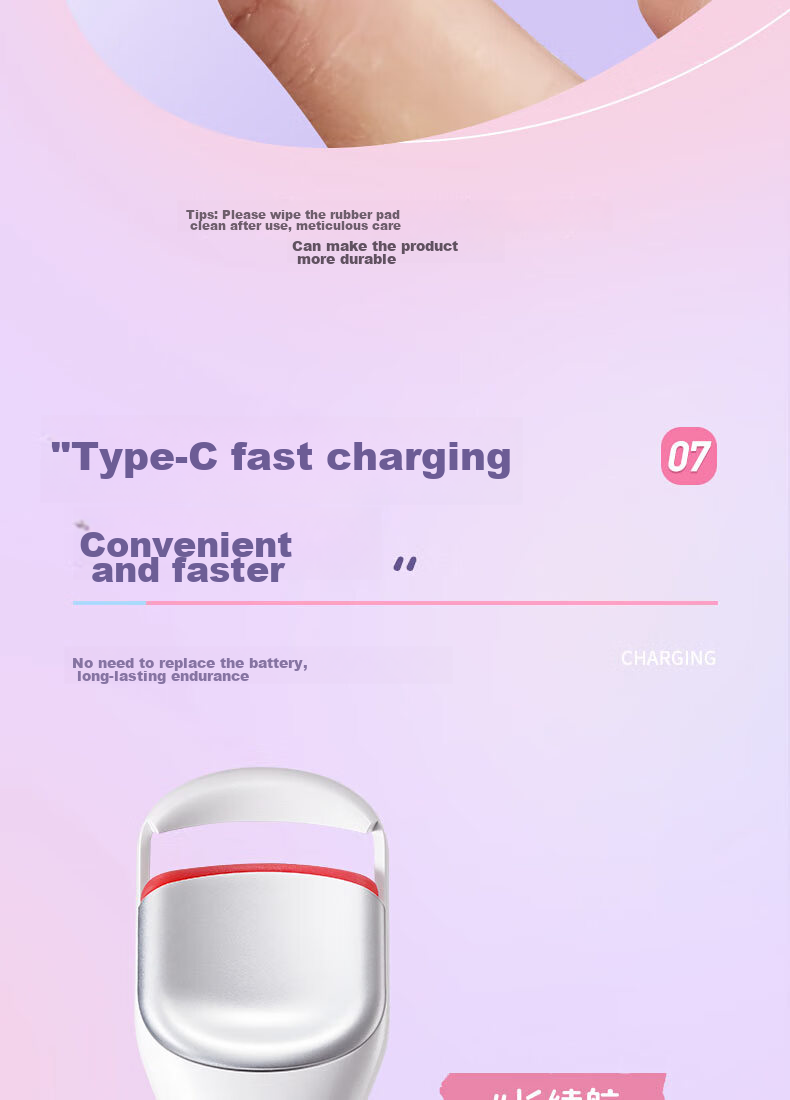 CENCI Electric Eyelash Curler, Fourth Generation, Heated Eyelash Curling Tool, Long-Lasting Shaping, Rechargeable Gift for Wome 17