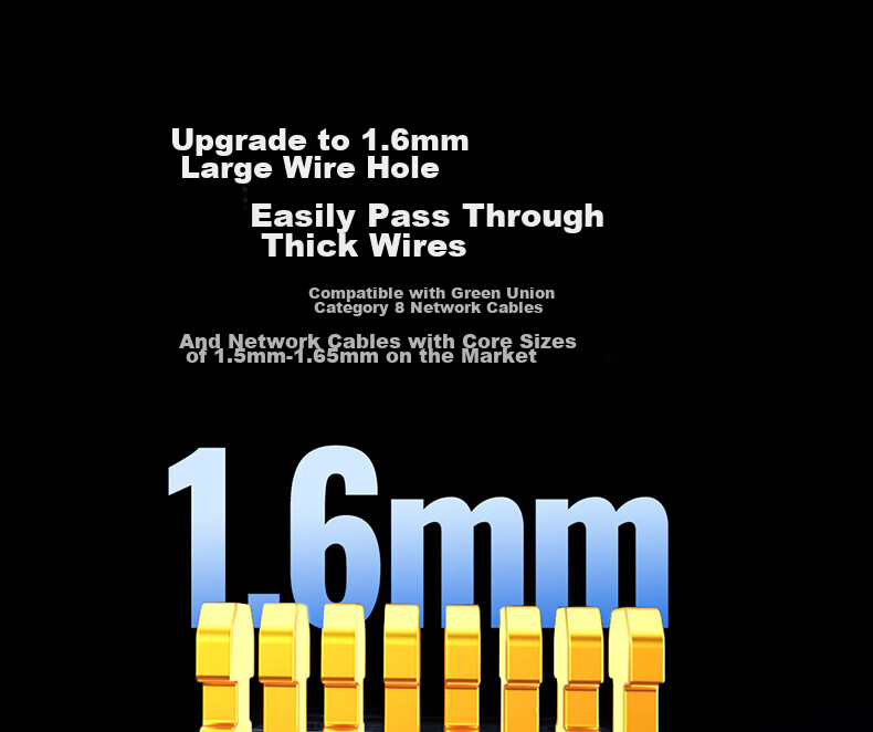 UGREEN CAT8 Shielded RJ45 Connectors, Gigabit Network Plugs, 50U Gold-Plated Professional Grade RJ45 Computer Network Cable Connectors, CAT8 Crystal Heads, 10 Pieces, 35770 11