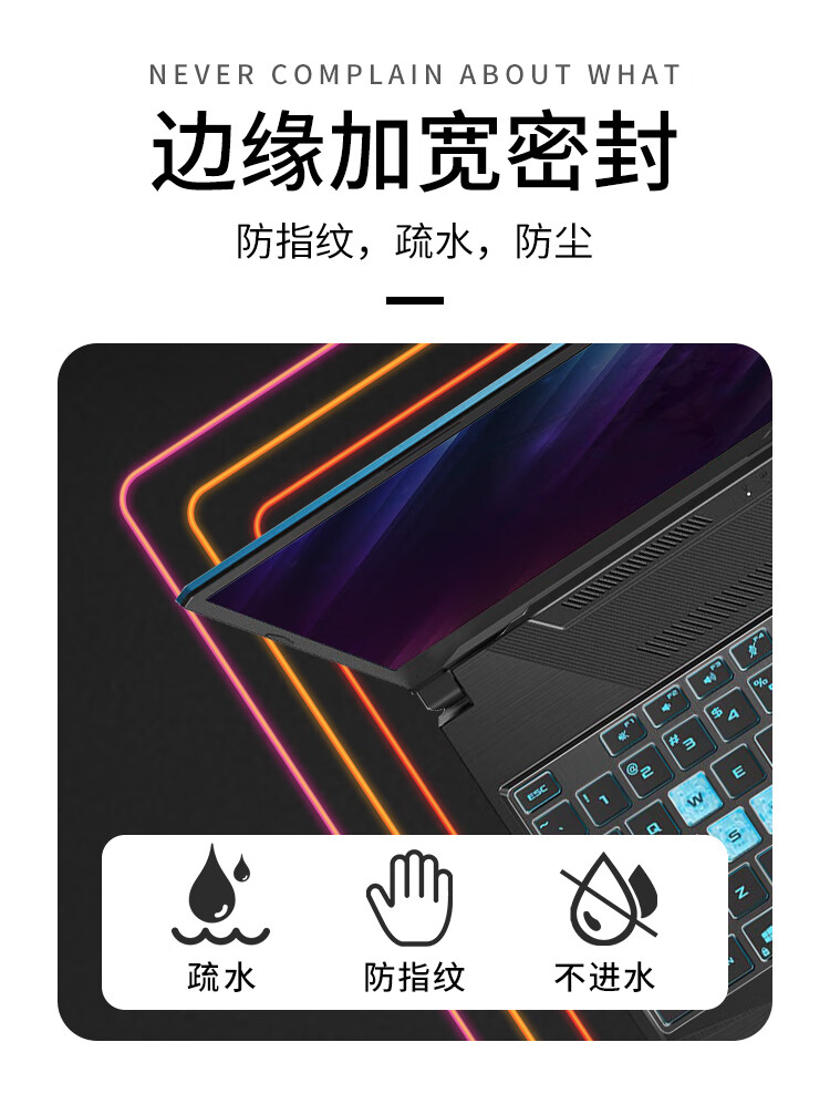Aigo TPU Keyboard Protective Film for ASUS TUF Gaming F15/3Plus Laptop, High Transparency Ultra-Thin Invisible Dustproof Waterproof Keyboard Cover 1