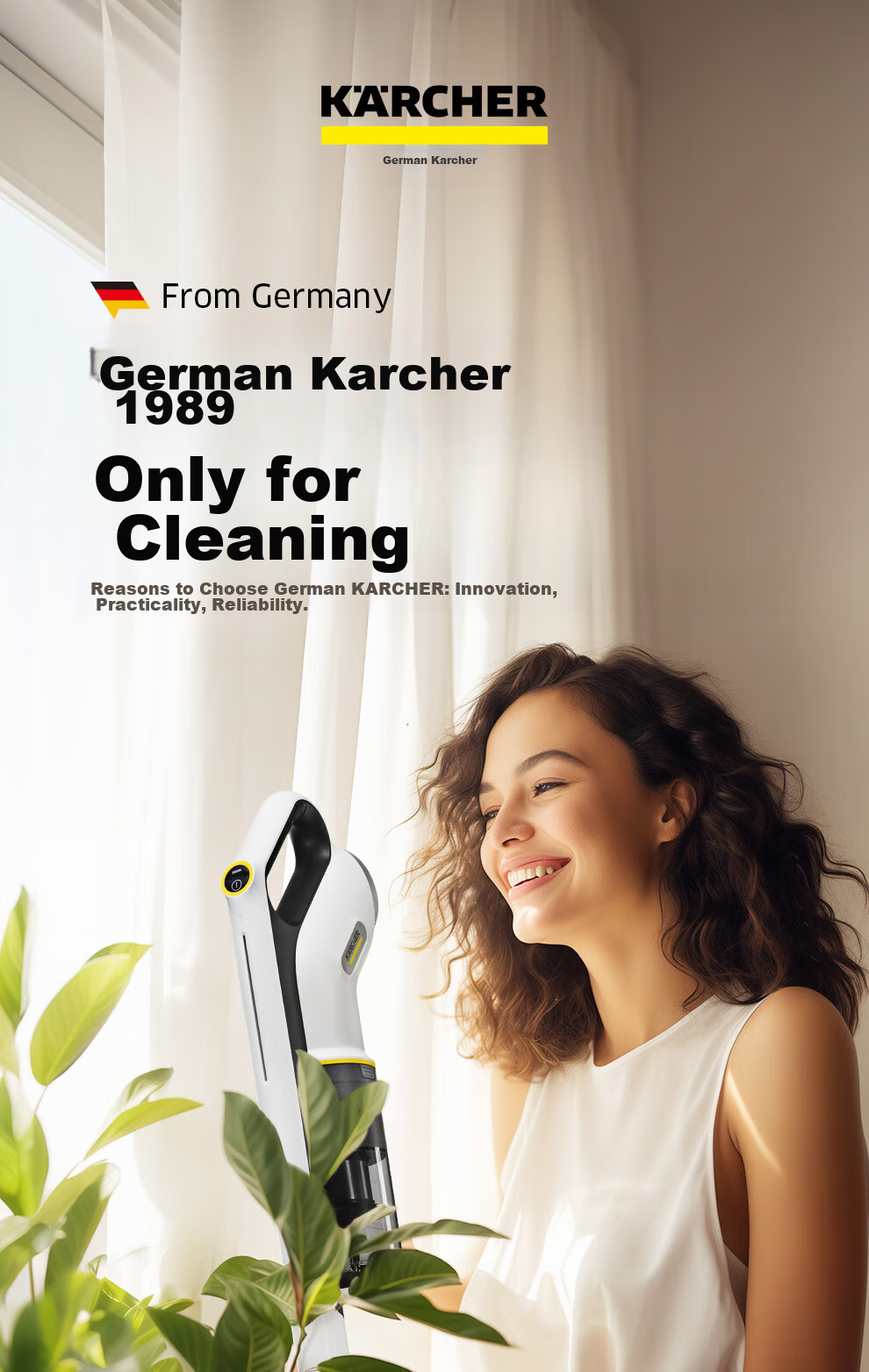 KARCHER Germany Kärcher Wireless Handheld Vacuum Cleaner High Suction Power Portable Car Vacuum VCH2 2